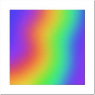 Rainbow Gradient - Bright and Wavy Posters and Art